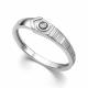 Серебряное кольцо АЛЬКОР 01-4287/000Б-00 с бриллиантом