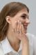 Серебряное кольцо АЛЬКОР 01-4291/00АГ-00 с фианитом и агатом