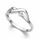 Серебряное кольцо АЛЬКОР 01-4327/000Б-00 с бриллиантом