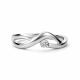 Серебряное кольцо АЛЬКОР 01-4327/000Б-00 с бриллиантом