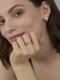 Серебряное кольцо АЛЬКОР 01-4327/000Б-00 с бриллиантом