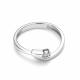 Серебряное кольцо АЛЬКОР 01-4328/000Б-00 с бриллиантом