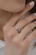 Серебряное кольцо АЛЬКОР 01-4329/000Б-00 с бриллиантом