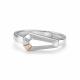 Серебряное кольцо АЛЬКОР с золотой накладкой и бриллиантом 01-4334/000Б-00