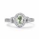 Серебряное кольцо АЛЬКОР 01-4356/000П-00 с фианитом и празиолитом