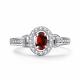 Серебряное кольцо АЛЬКОР 01-4356/00ГР-00 с фианитом и гранатом