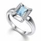 Серебряное кольцо АЛЬКОР 01-4358/00ТБ-00 с топазом и фианитом