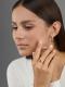 Серебряное кольцо АЛЬКОР 01-4359/00ГР-00 с фианитом и гранатом