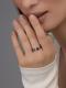Серебряное кольцо АЛЬКОР 01-4362/00ГР-17 с фианитом и гранатом