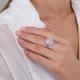 Серебряное кольцо Platina 01-4377-00-401-0200 с фианитом