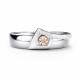 Серебряное кольцо АЛЬКОР с золотой накладкой и бриллиантом 01-4392/000Б-00