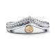 Серебряное кольцо АЛЬКОР 01-4395/000Б-00 с бриллиантом