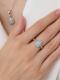 Серебряное кольцо АЛЬКОР 01-4405/0АКВ-00 с аквамарином