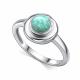 Серебряное кольцо АЛЬКОР 01-4409/0АМЗ-00 с амазонитом