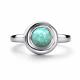Серебряное кольцо АЛЬКОР 01-4409/0АМЗ-00 с амазонитом