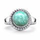 Серебряное кольцо АЛЬКОР 01-4416/0АМЗ-00 с амазонитом