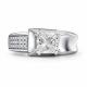 Серебряное кольцо АЛЬКОР 01-4419/00ГХ-00 с фианитом и горным хрусталём