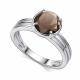 Серебряное кольцо АЛЬКОР 01-4426/00РТ-00 с раухтопазом