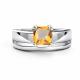 Серебряное кольцо АЛЬКОР 01-4438/00ЦТ-00 с цитрином