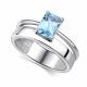Серебряное кольцо АЛЬКОР 01-4440/00ТБ-00 с топазом