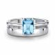 Серебряное кольцо АЛЬКОР 01-4440/00ТБ-00 с топазом