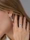 Серебряное кольцо АЛЬКОР 01-4441/00ГХ-00 с горным хрусталём
