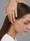 Серебряное кольцо АЛЬКОР 01-4442/00АГ-00 с фианитом и агатом