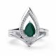 Серебряное кольцо АЛЬКОР 01-4442/00АГ-00 с фианитом и агатом