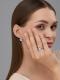 Серебряное кольцо АЛЬКОР 01-4442/00ТБ-00 с топазом и фианитом