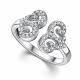 Серебряное кольцо АЛЬКОР 01-4458/00КЦ-00 с фианитом