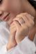 Серебряное кольцо АЛЬКОР 01-4458/00КЦ-00 с фианитом