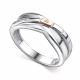 Серебряное кольцо АЛЬКОР 01-4459/000Б-00 с бриллиантом
