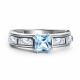Серебряное кольцо АЛЬКОР 01-4464/00ТБ-00 с топазом и фианитом
