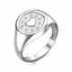 Серебряное кольцо АЛЬКОР 01-4465/00КЦ-00 с фианитом