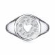 Серебряное кольцо АЛЬКОР 01-4465/00КЦ-00 с фианитом