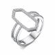 Серебряное кольцо АЛЬКОР 01-4480/00КЦ-00 с фианитом
