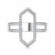 Серебряное кольцо АЛЬКОР 01-4480/00КЦ-00 с фианитом
