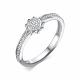 Серебряное кольцо АЛЬКОР 01-4492/00КЦ-00 с фианитом