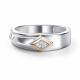 Серебряное кольцо АЛЬКОР 01-4501/000Б-00 с бриллиантом