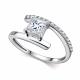 Серебряное кольцо АЛЬКОР 01-4515/00КЦ-00 с фианитом