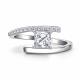 Серебряное кольцо АЛЬКОР 01-4515/00КЦ-00 с фианитом