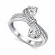 Серебряное кольцо АЛЬКОР 01-4551/00КЦ-00 с фианитом