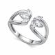 Серебряное кольцо АЛЬКОР 01-4575/00КЦ-00 с фианитом