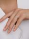 Серебряное кольцо АЛЬКОР 01-4611/000М-00 с муассанитом