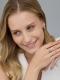 Серебряное кольцо АЛЬКОР 01-4682/0БРП-00 с бриллиантом и празиолитом