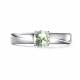 Серебряное кольцо АЛЬКОР 01-4682/0БРП-00 с бриллиантом и празиолитом