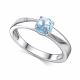 Серебряное кольцо АЛЬКОР 01-4682/БРТБ-00 с топазом и бриллиантом