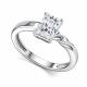 Серебряное кольцо АЛЬКОР 01-4683/БРГХ-00 с бриллиантом и горным хрусталём
