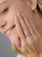 Серебряное кольцо АЛЬКОР 01-4697/БРТБ-00 с топазом и бриллиантом