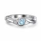 Серебряное кольцо АЛЬКОР 01-4697/БРТБ-00 с топазом и бриллиантом